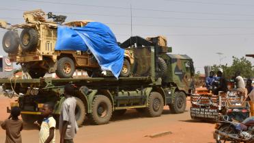 évacuation du matériel militaire du Niger