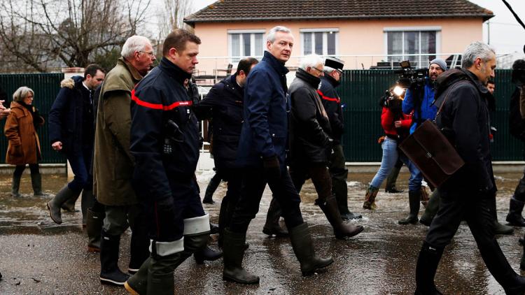 Bruno Le Maire, crue, février 2018 crédit : CHARLY TRIBALLEAU / AFP - 1280
