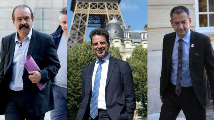 Philippe Martinez, Geoffroy Roux de Bézieux et Pascal Pavageau crédit : AFP / Montage Europe1.fr - 1280