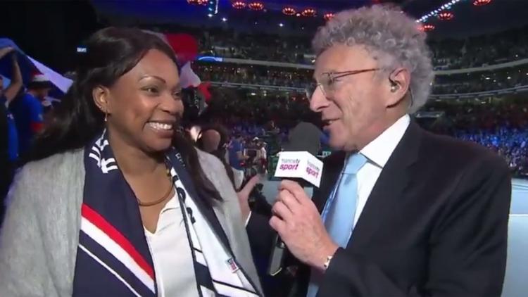 Laura Flessel, Nelson Monfort, Capture d'écran France Télévisions 1280