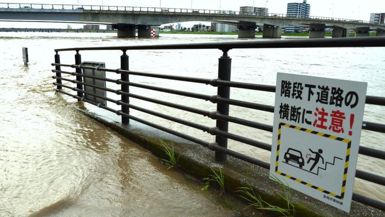 Typhon, Japon, 09/2016 crédit : JIJI PRESS / AFP - 1280