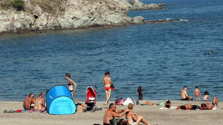 Une plage de Banyuls-sur-Mer, dans les Pyrénées-Orientales.