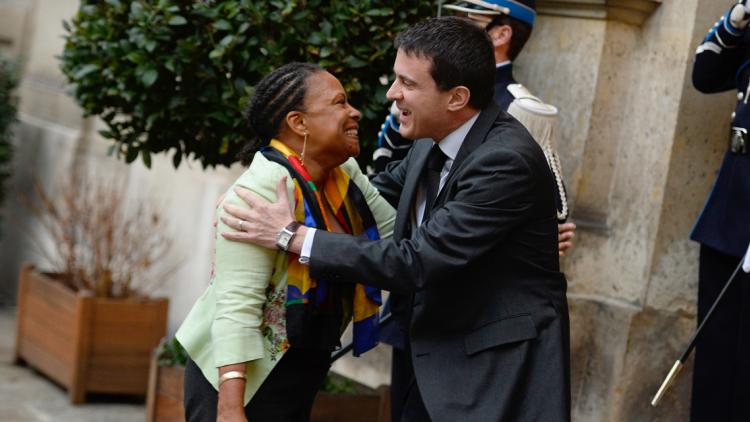 Christiane Taubira et Manuel Valls en 2014 1280x640 / AFP / Lionel Bonaventure
