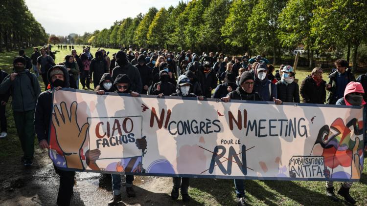Congrès du RN : une centaine de militants antifascistes rassemblés malgré les interdictions